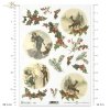 ITD Collection, decoupage, scrapbooking, mixed media, Christmas, retro, vintage, holly